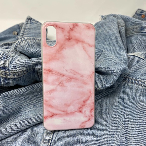 iPhone 6s Plus Pink White Marble Print Cover NEW - Picture 1 of 5